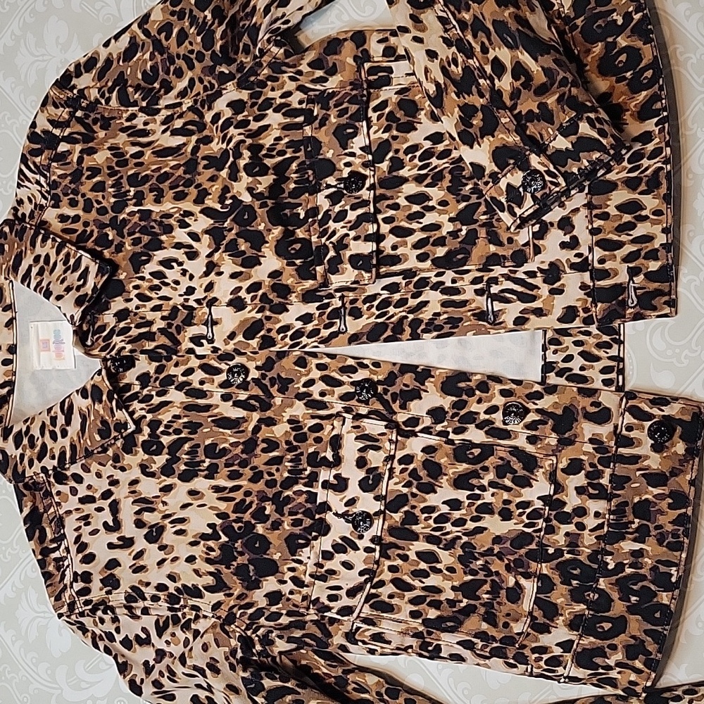Leopard Print Button Down Jacket - image 4